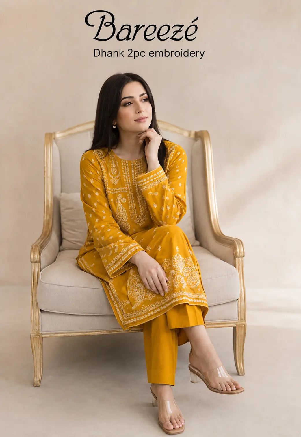 👑 Premium Dhanak 2-Piece Winter Designer Dress for Women