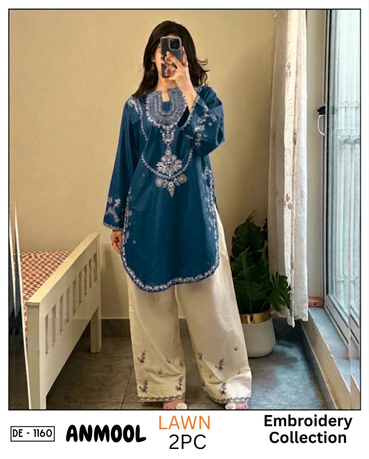 👑 Premium Dhanak 2-Piece Winter Designer Dress for Women