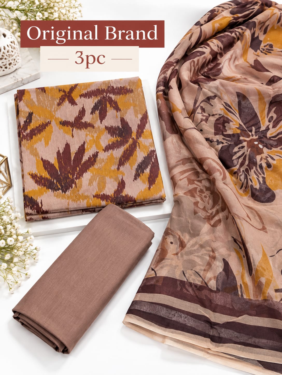 Original Brand Tana Bana by IB | Fabric Viscos with Bamber Dupatta | Unstitch thumbnail 2