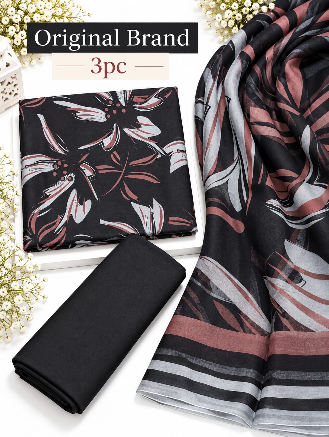 Original Brand Tana Bana by IB | Fabric Viscos with Bamber Dupatta | Unstitch thumbnail 2