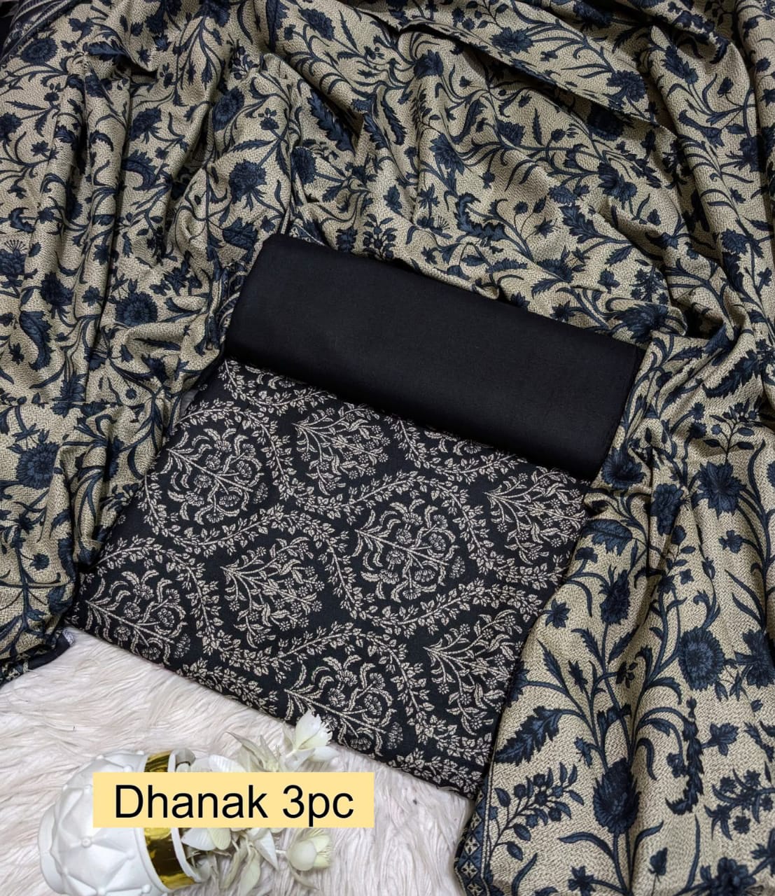 Premium Dhanak 3pc Digtial Print