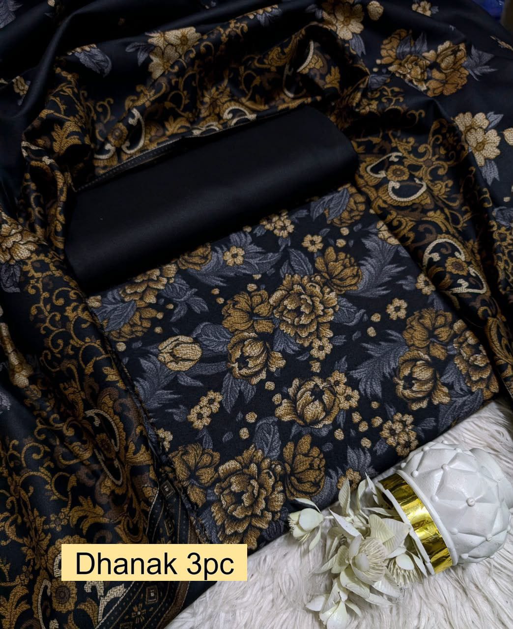 Premium Dhanak 3pc Digtial Print