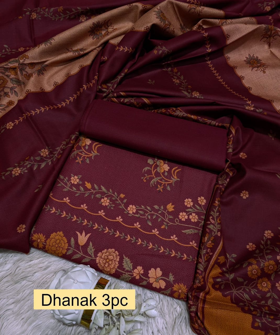 Premium Dhanak 3pc Digtial Print