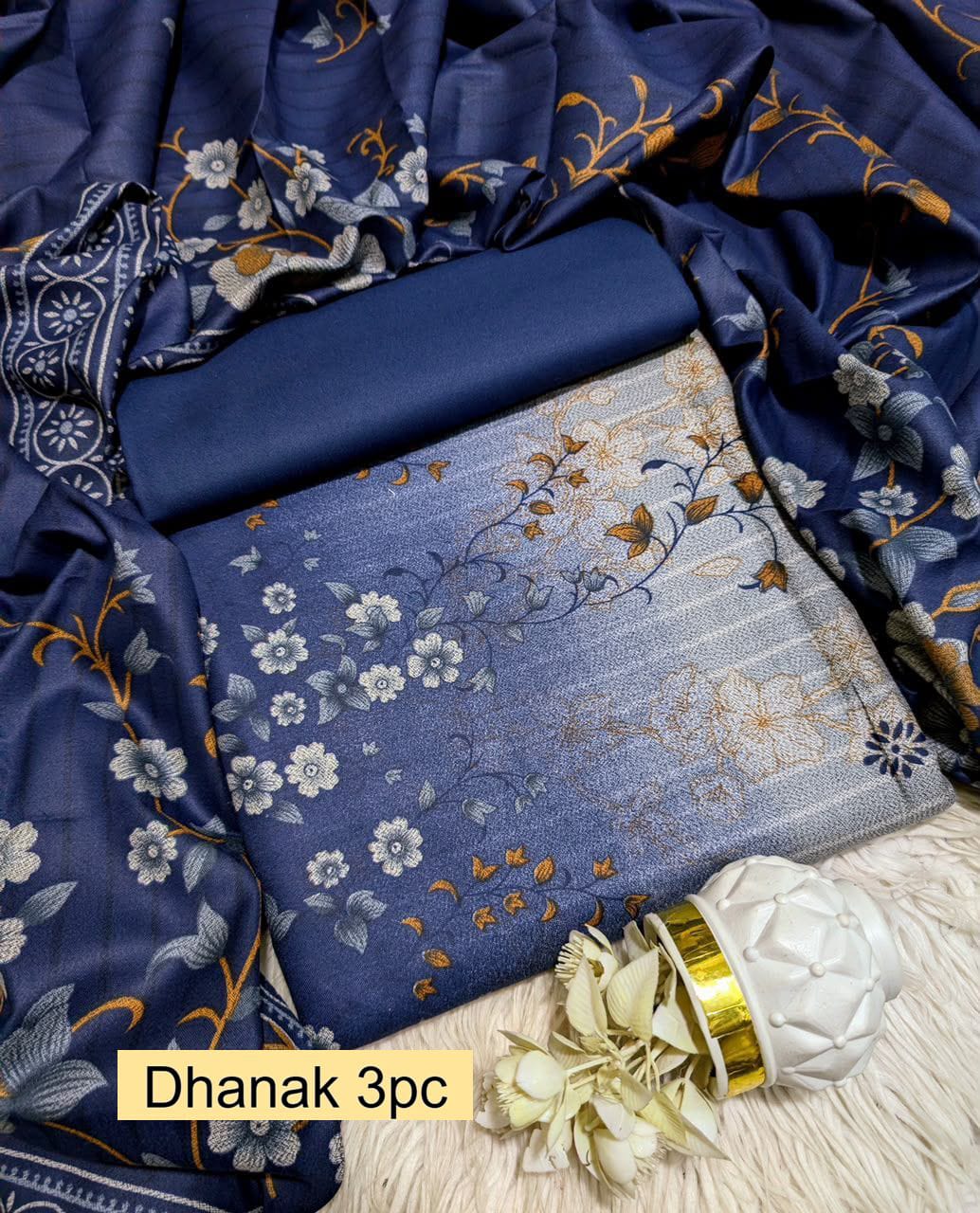 Premium Dhanak 3pc Digtial Print