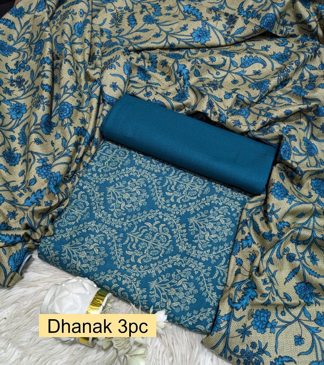 Premium Dhanak 3pc Digtial Print