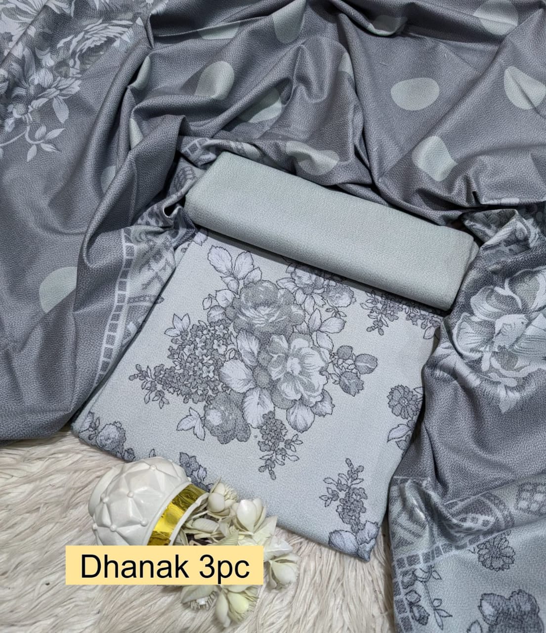 Premium Dhanak 3pc Digtial Print