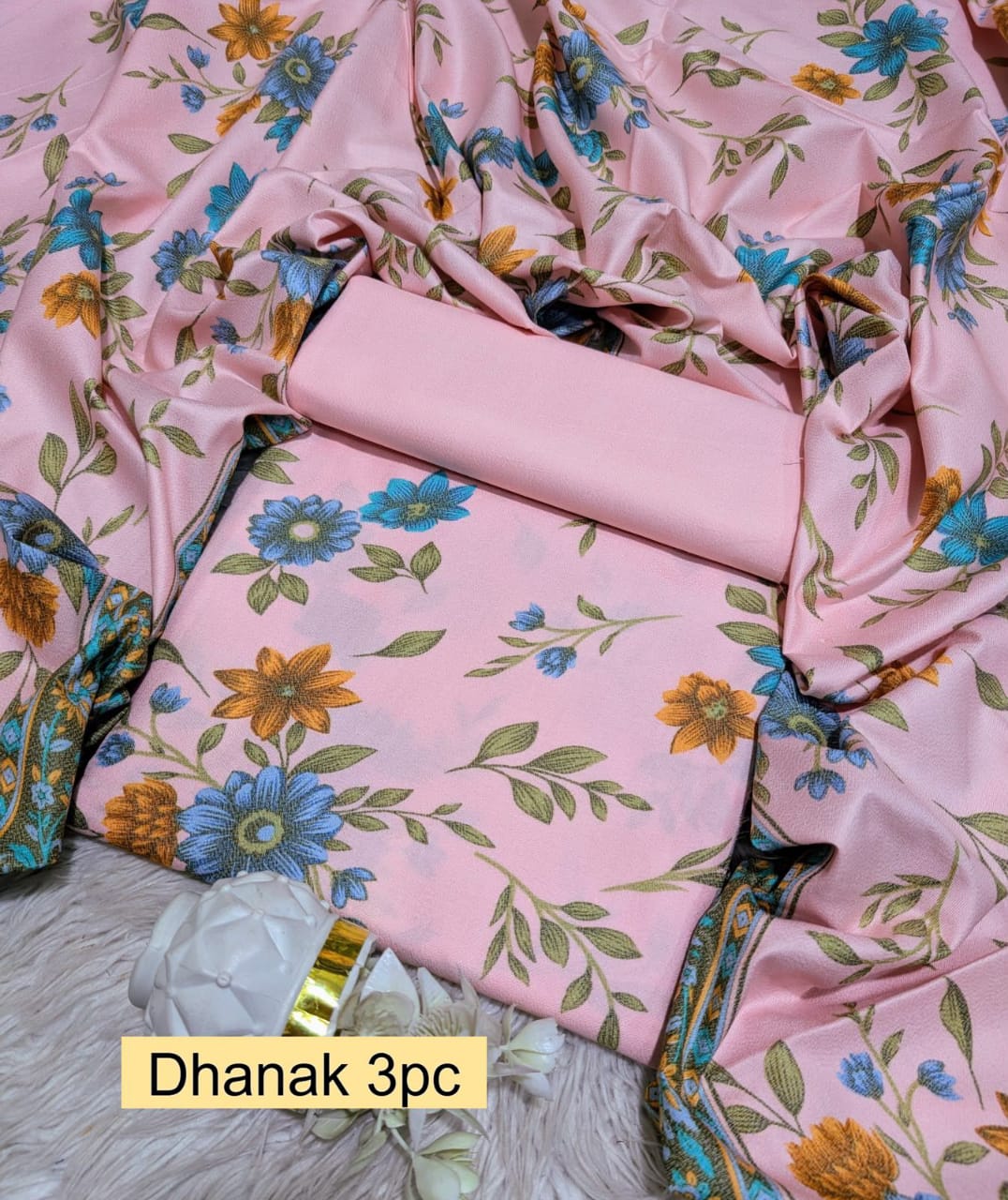 Premium Dhanak 3pc Digtial Print