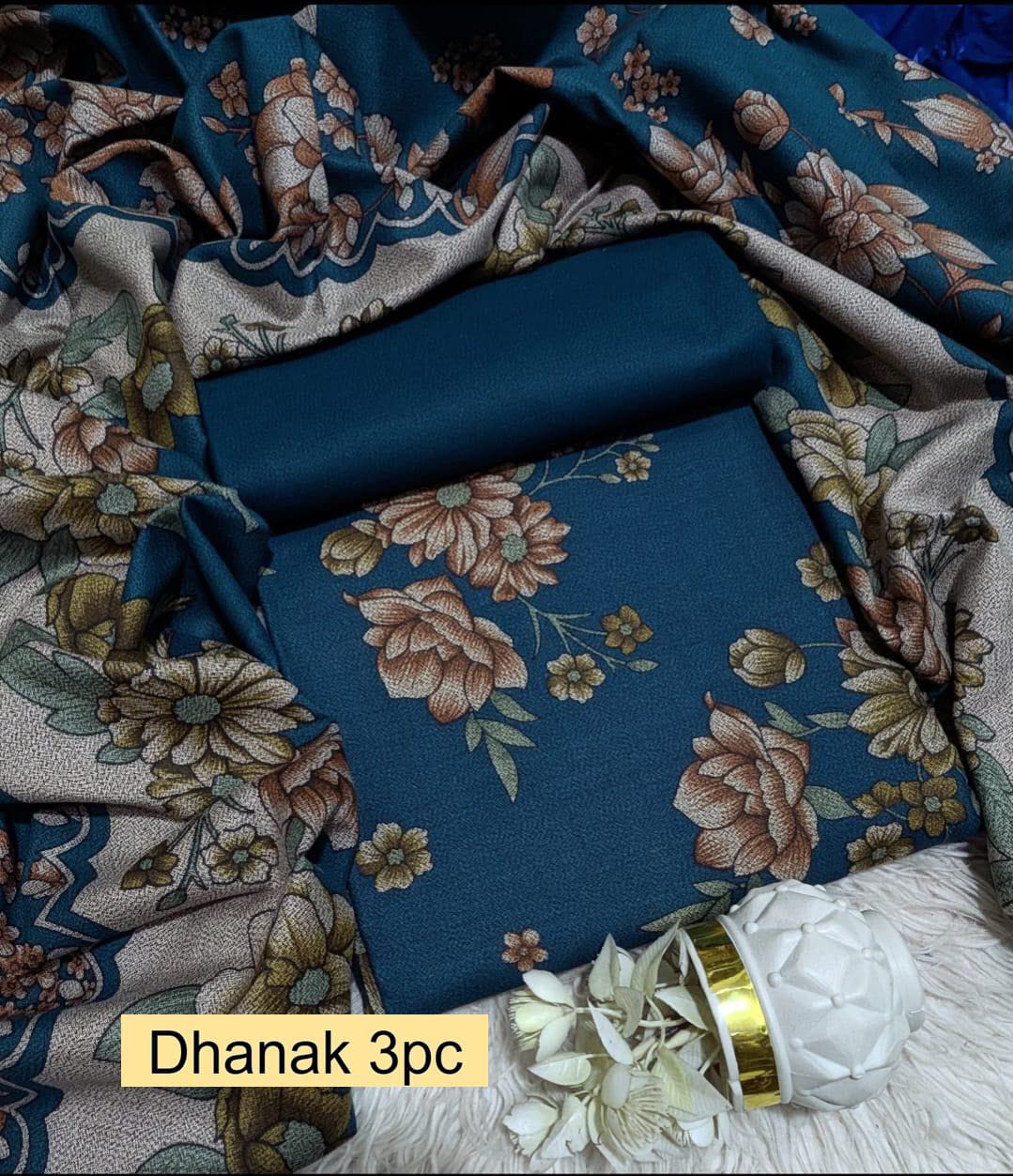 Premium Dhanak 3pc Digtial Print