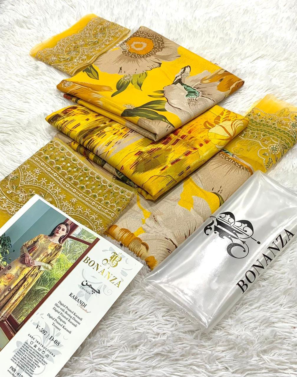 Original Chaman Brand Karandi 3pc winter | unstitch thumbnail 2
