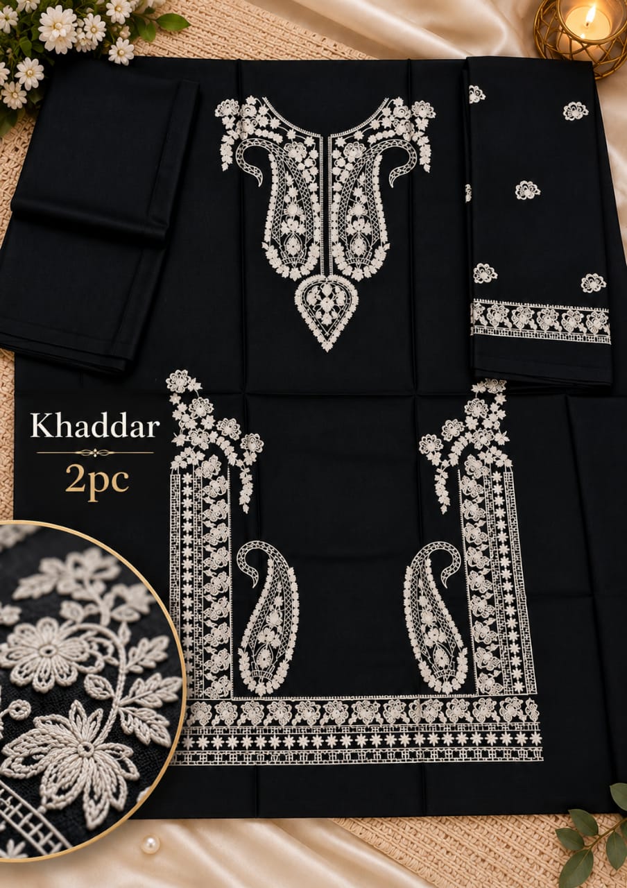 Premium khaddar 2pc embroidery | unstitch | Winter thumbnail 2